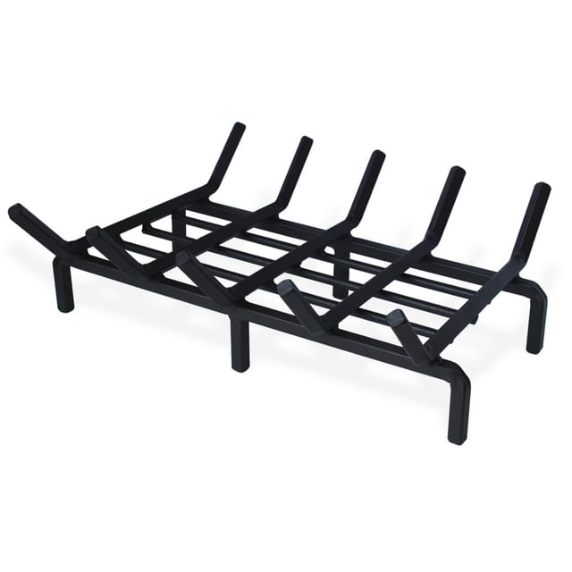 Dolaso - Massiver Holzhalter, Hxbxt 54131cm Kaminholz, Grill, Fußstütze, Schwarz
