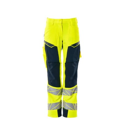 Damen-hose Mit Knietaschen 19078-511-17010 Gr. 76c44 Hi-vis Gelb/schwarzblau - Mascot