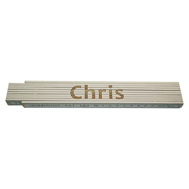 Zollstock Chris 2 M Weiß Zollstock