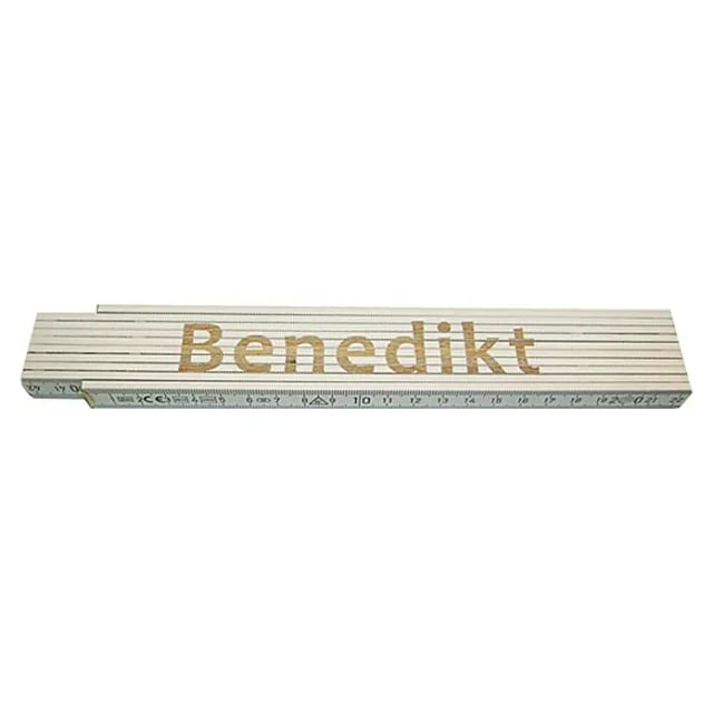 Zollstock Benedikt 2 M Weiß Zollstock