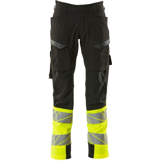 Mascot - Hose Mit Schenkeltaschen 19379-510-0917 Gr. 76c48 Schwarz/hi-vis Gelb