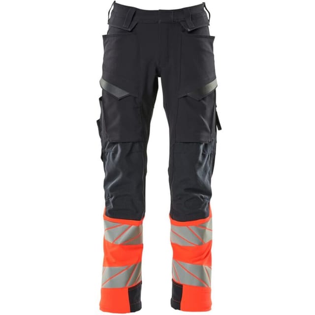 Hose Mit Knietaschen 19179-511-10222 Gr. 76c46 Schwarzblau/hi-vis Rot - Mascot