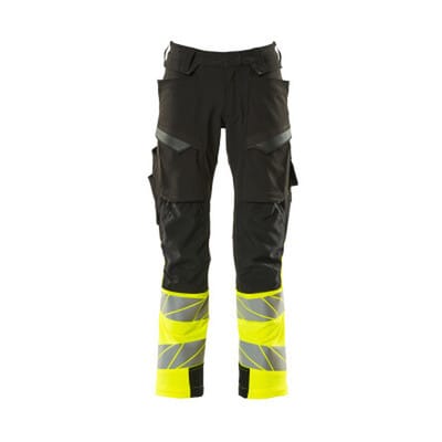 Hose Mit Knietaschen 19179-511-0917 Gr. 76c54 Schwarz/hi-vis Gelb - Mascot