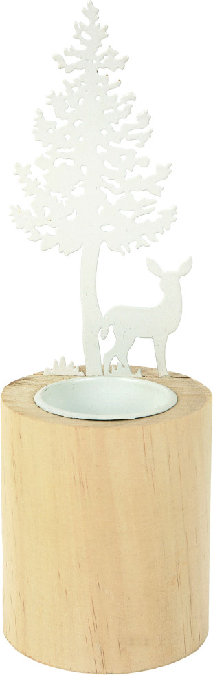 Deko Kerzenhalter Aus Holz, 7 X 19,5 Cm Figur - Trendline
