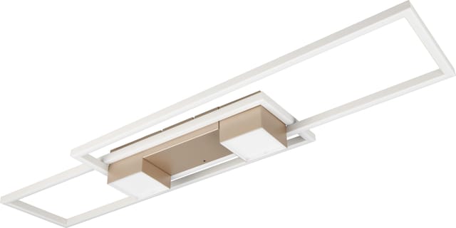 Led Deckenleuchte Albany Coffee Mit Fernbedienung Dimmbar, Breite 100cm