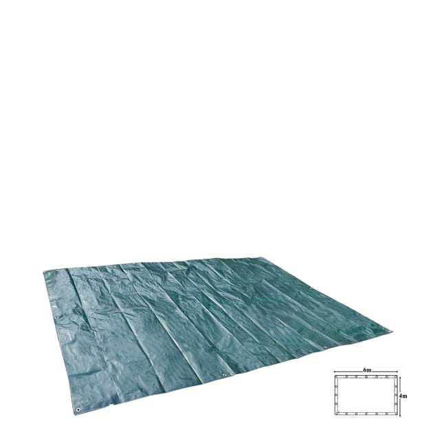 Gewebeplane 110 G/m² 4 X 6 M = 24 M² Grün Mit Ösen - Trendline