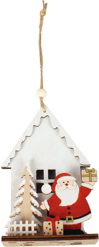 Trendline Weihnachtsanhänger Holz Weihnachtsmann 30 X 21 X 39 Cm Mehrfarbig Hängedekoration