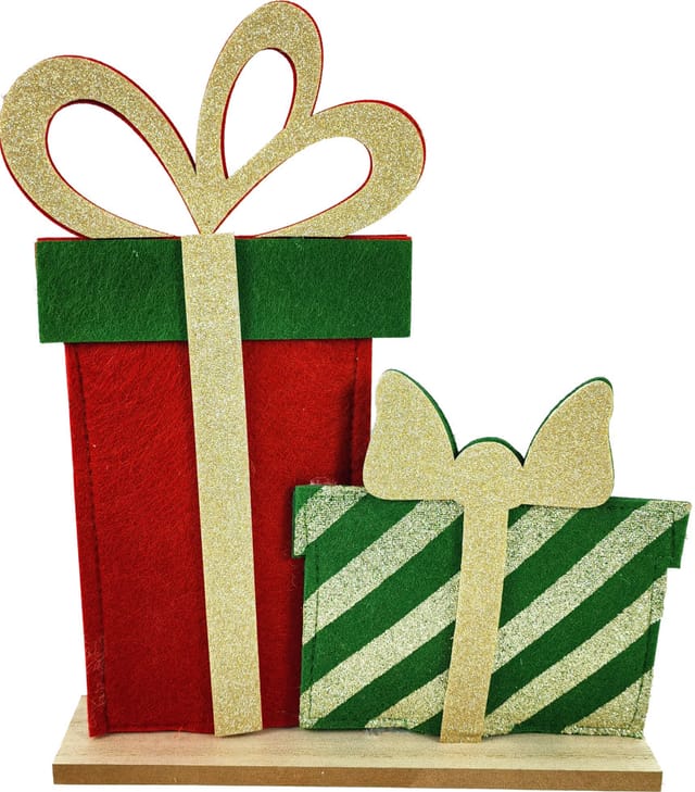 Dekofigur Holz Geschenk 41 X 52 X 35 Cm Mehrfarbig Figur - Trendline