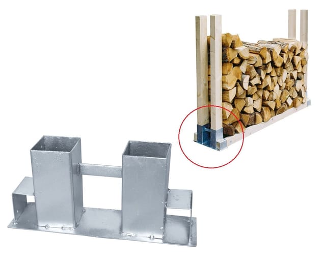 Kaminholzstapelhilfe Verzinkt 2 Stück - Trendline