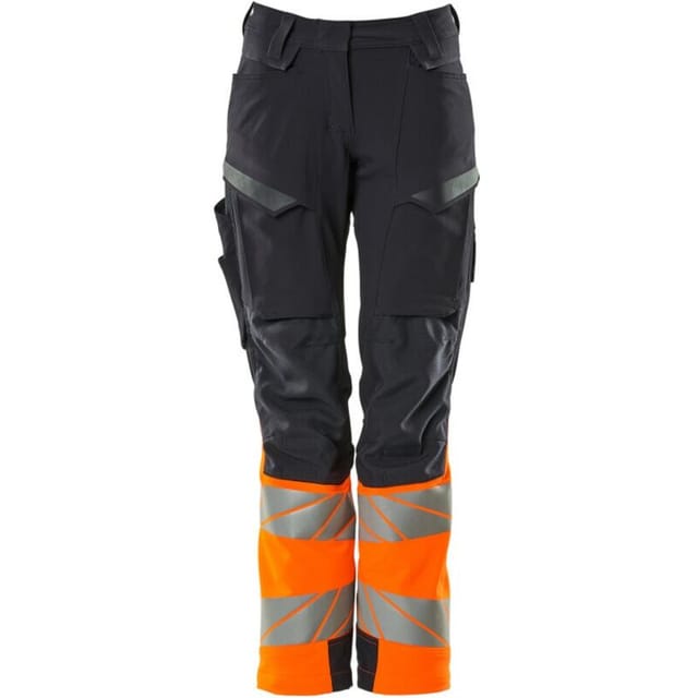 Mascot - Hose Mit Knietaschen 19178-511-01014 Gr. 76c56 Schwarzblau/hi-vis Orange