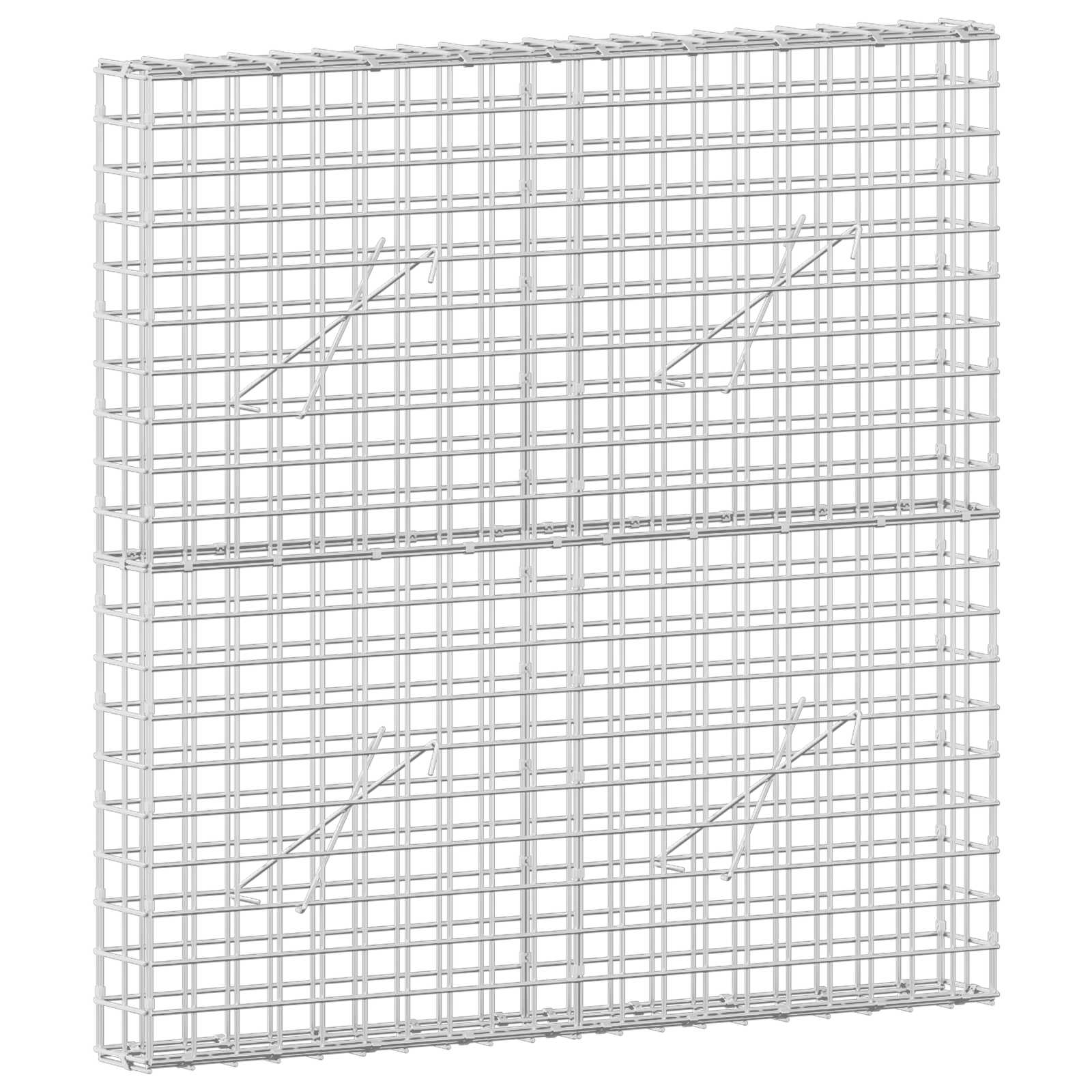 Gabione Mit 3,5 Mm Draht Und 5x5 Cm Maschen 100x10x100 Cm Vidaxl