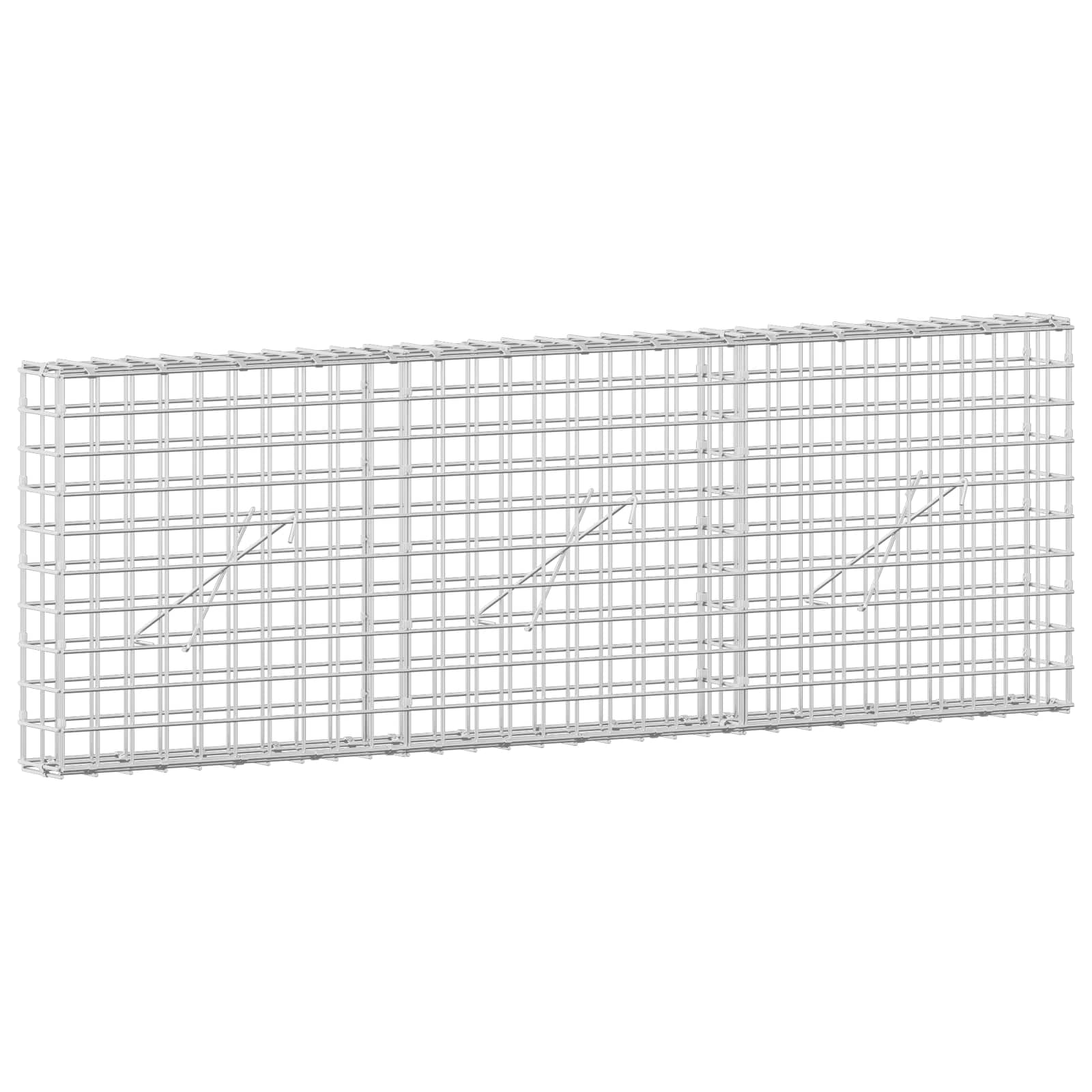 Gabione Mit 3,5 Mm Draht Und 5x5 Cm Maschen 150x10x50 Cm Vidaxl