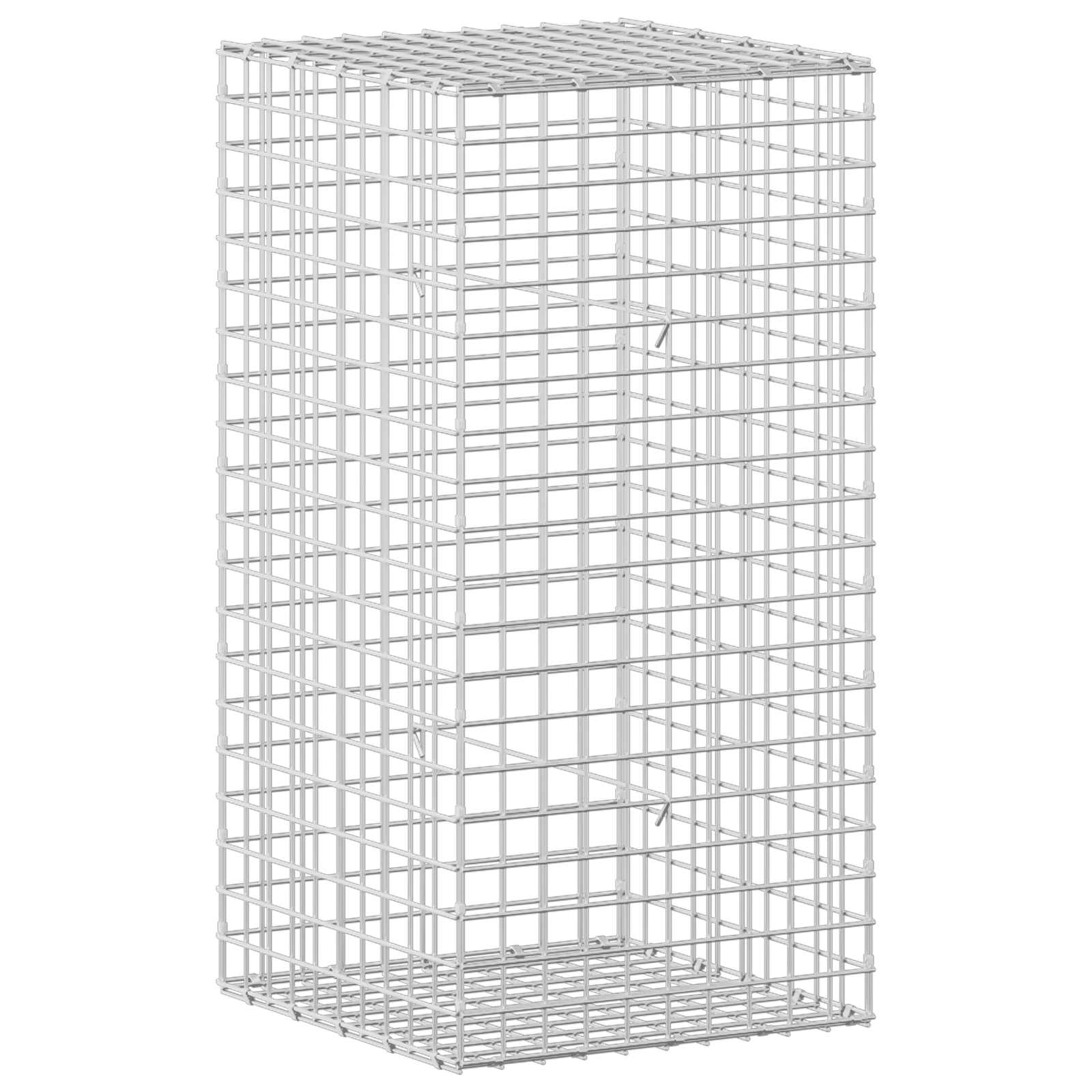 Gabione Mit 3,5 Mm Draht Und 5x5 Cm Maschen 50x50x100 Cm Vidaxl
