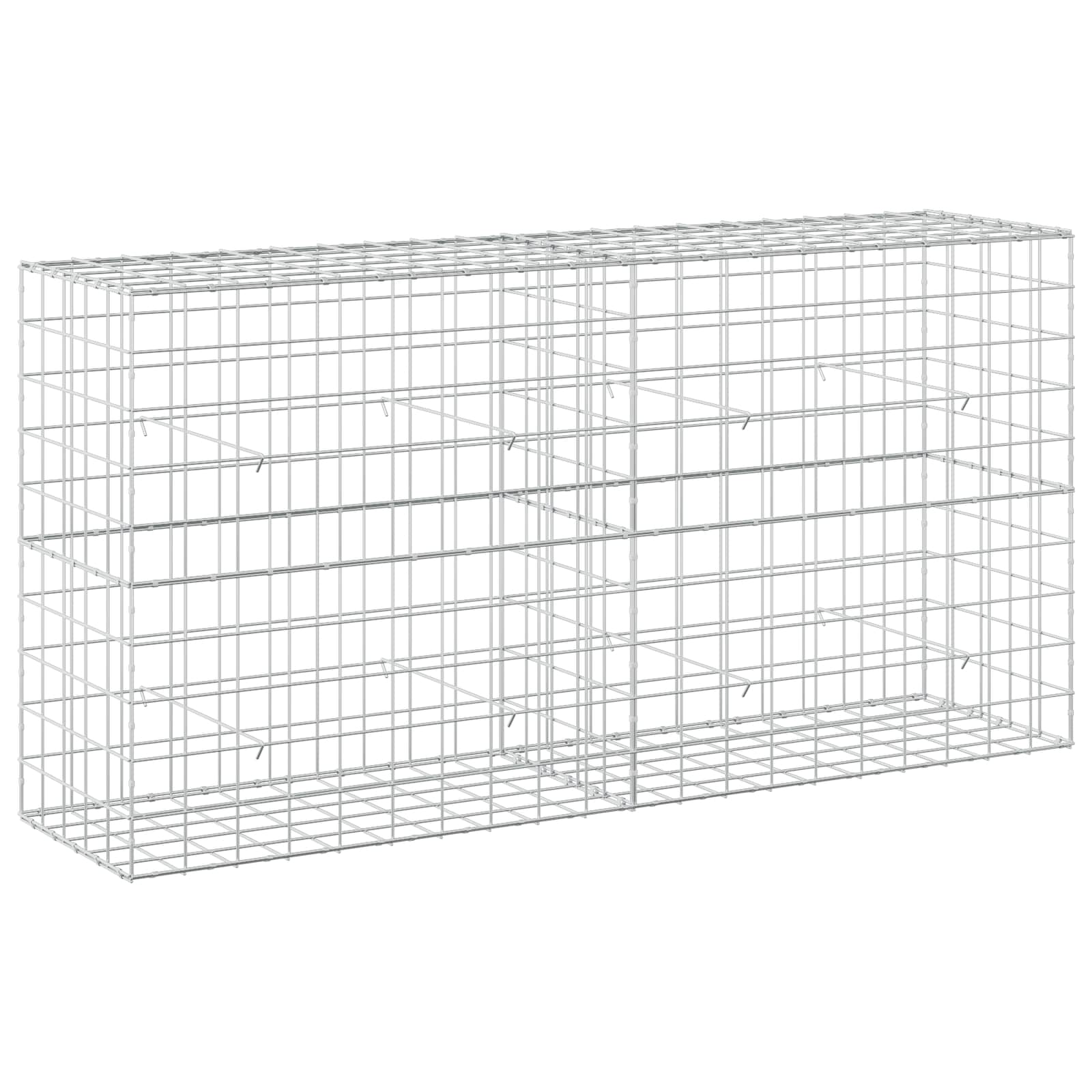 Gabione Mit 5 Mm Draht Und 10x10 Cm Maschen 200x50x100 Cm Vidaxl