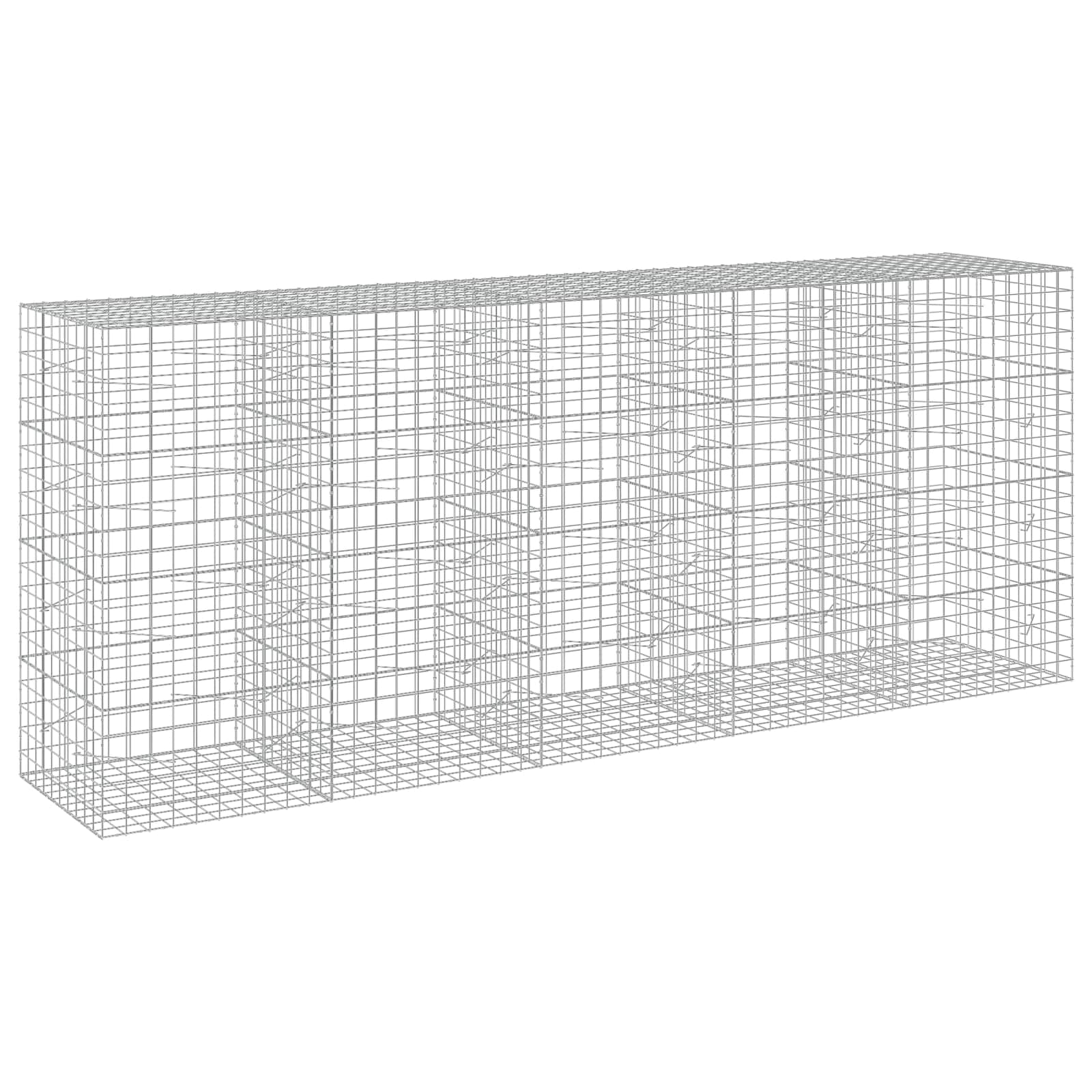 Gabione Mit 5 Mm Draht Und 10x10 Cm Maschen 500x100x200 Cm Vidaxl