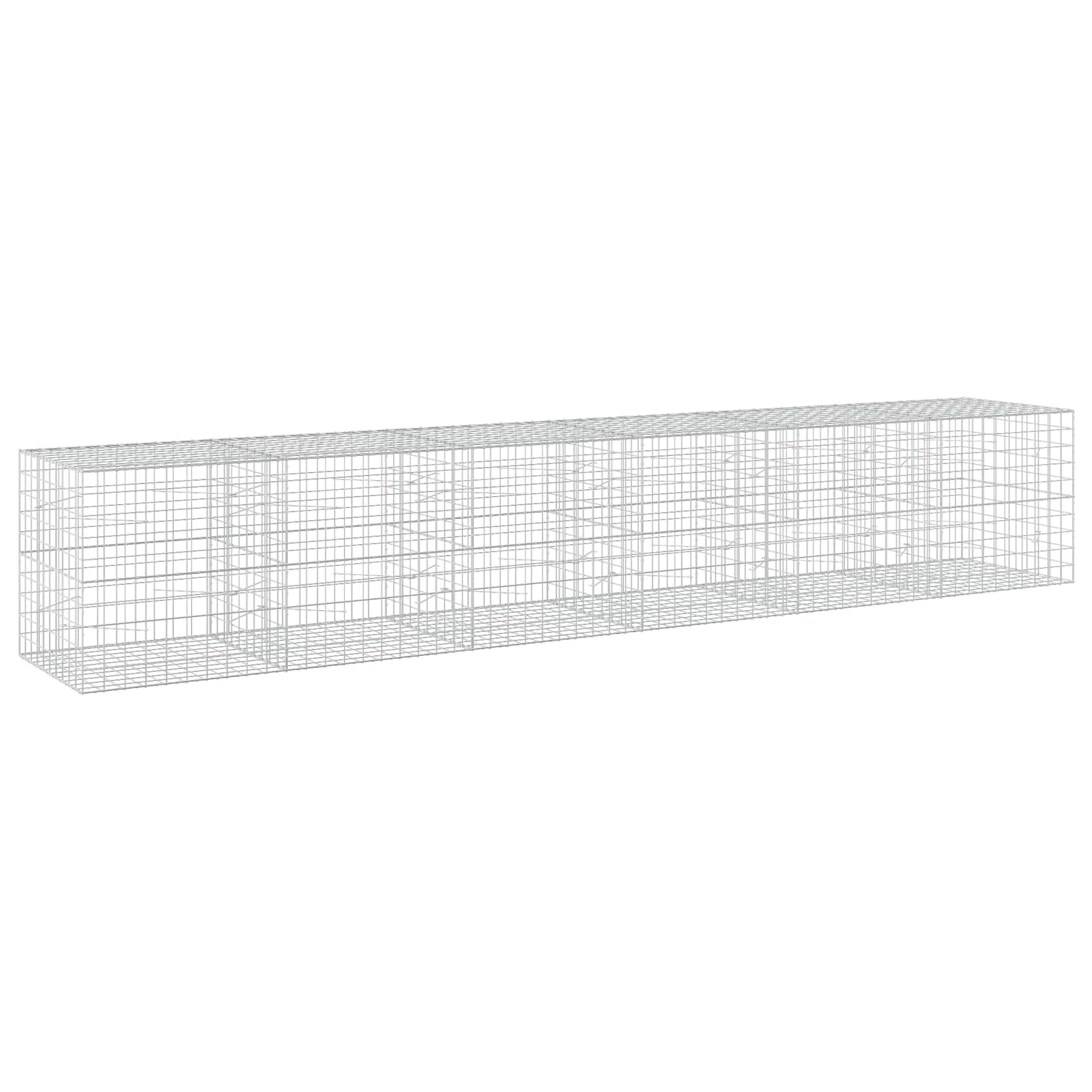 Gabione Mit 5 Mm Draht Und 10x10 Cm Maschen 600x100x100 Cm Vidaxl