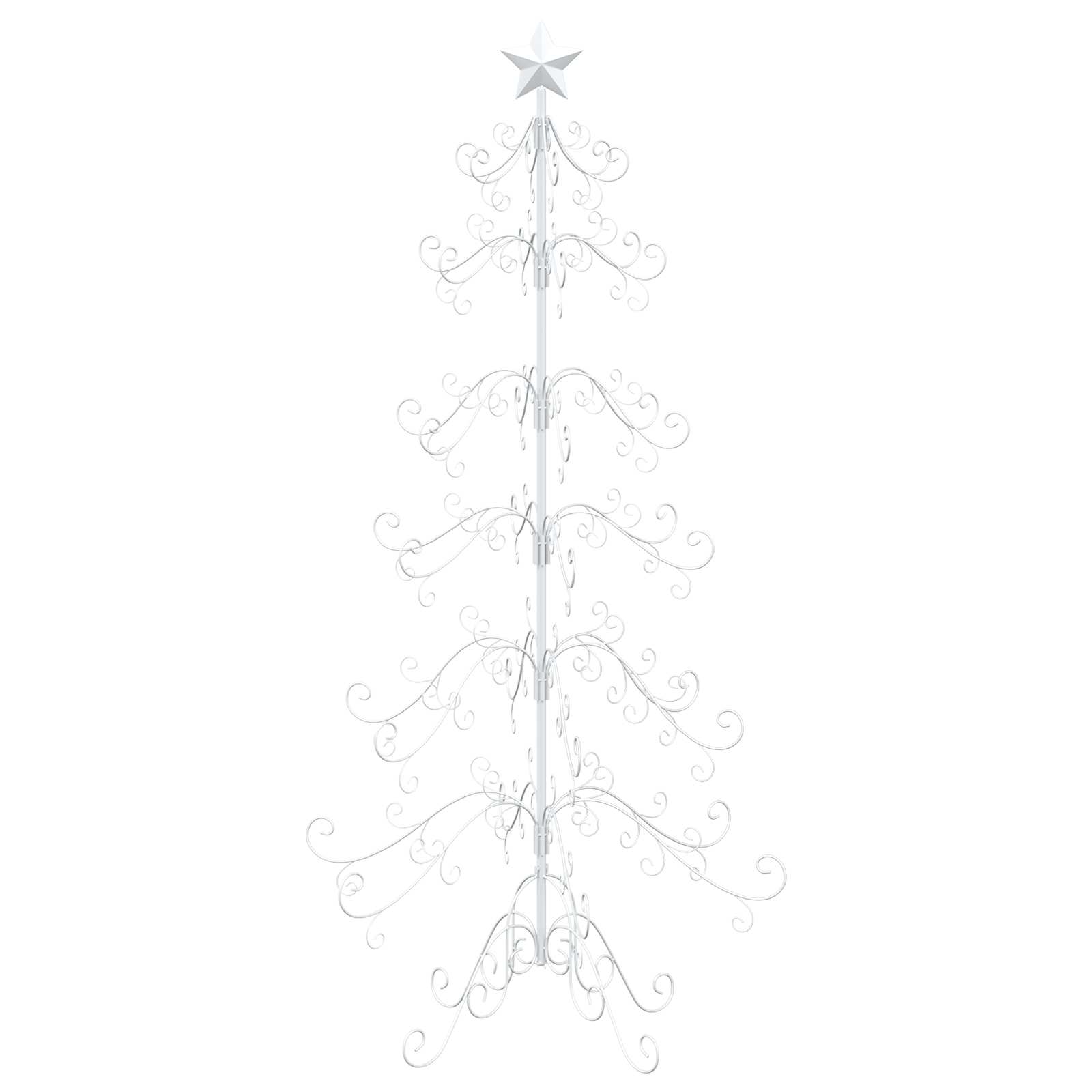 Metall Weihnachtsbaum Kuopio 180 Cm Stahl White Vidaxl