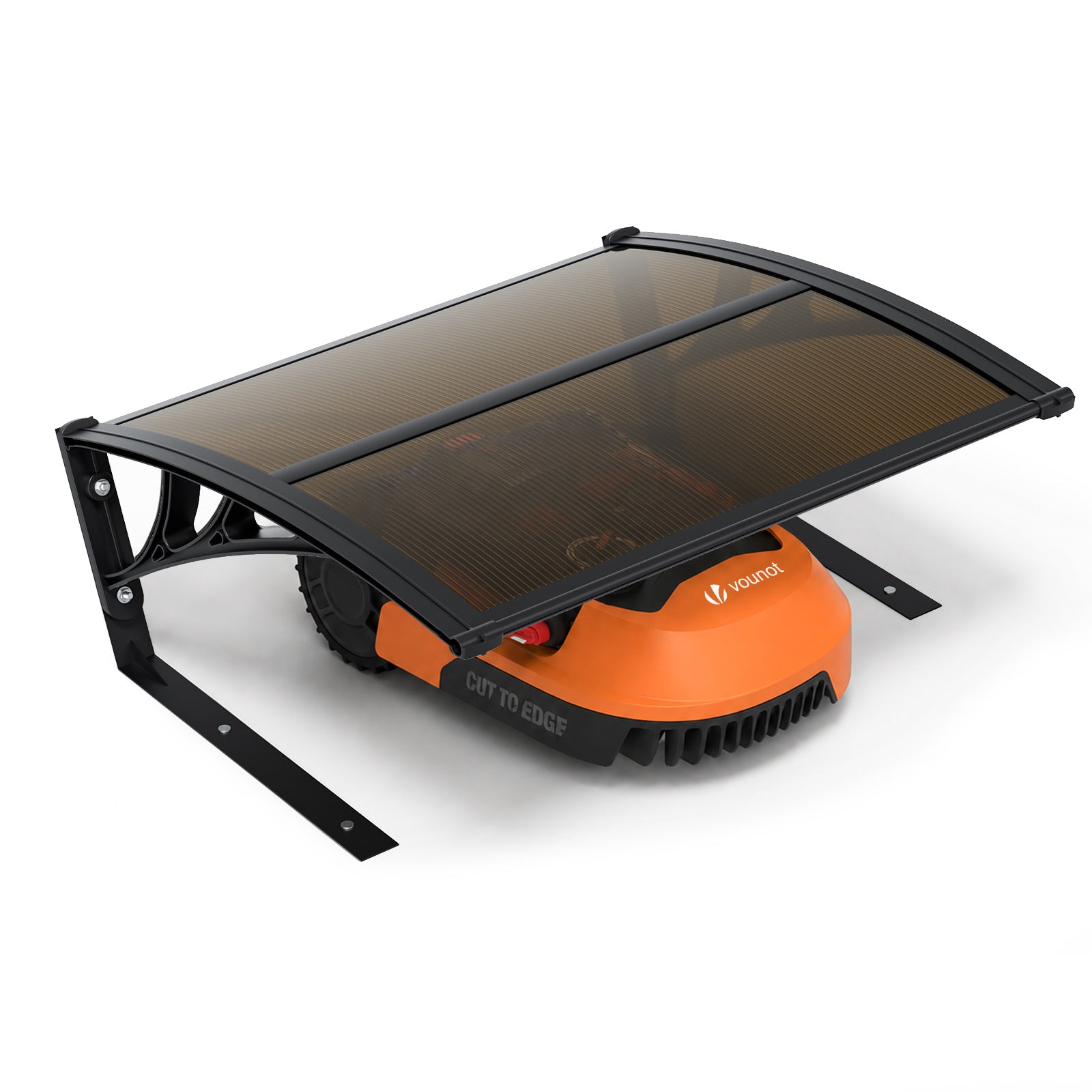 Vounot® Mähroboter Garage Carport 82x80x46 Cm Alu-verstärkung Braun