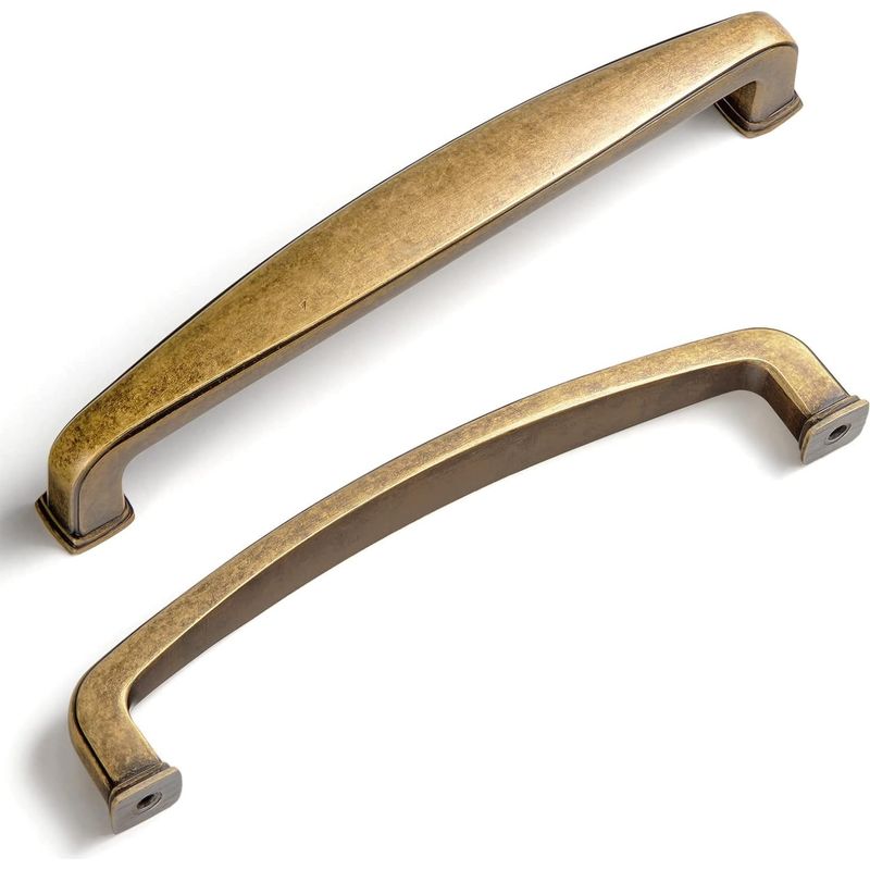6 Pièce Poignées De Placard De Cuisine En - Poignées De Tiroir De Cuisine En Laiton Antique Poignee De Meuble Cuisine Entraxe 128mm (bronze)