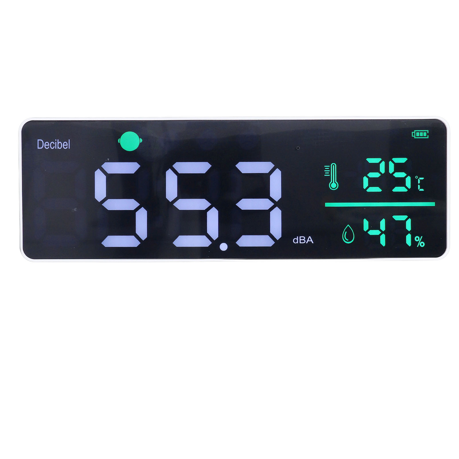 Schallpegelmesser 30 – Geräuschdetektor 130 Dba, Led-anzeige, Temperatur- Und Feuchtigkeitsmessgerät