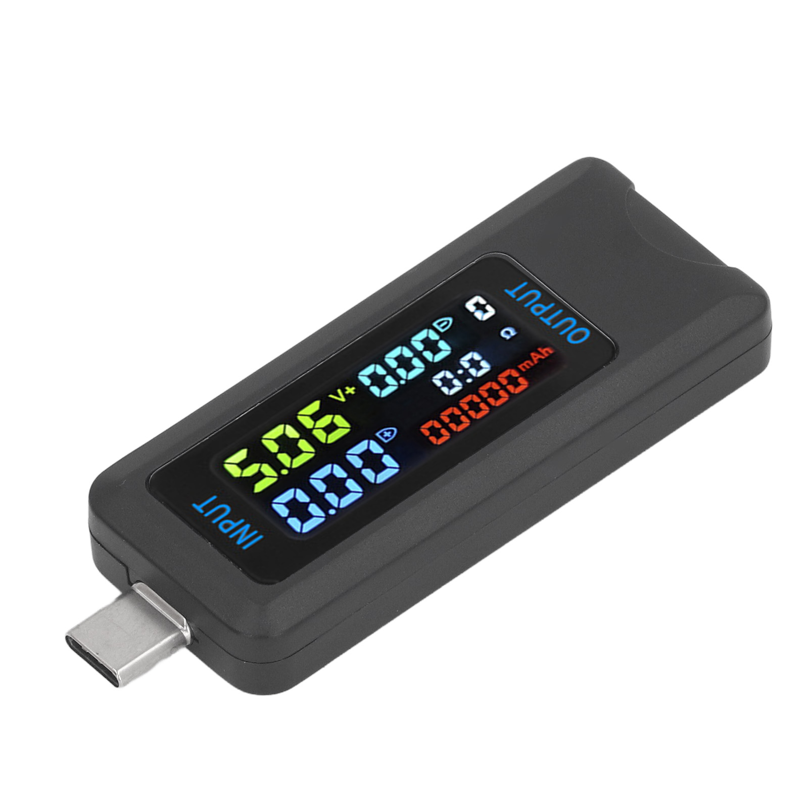 0–5 A 0–8 A 5-stelliges 36-v-digitalvoltmeter/amperemeter, Multifunktional, Bidirektional, Ips-lcd-display, Typ-c-tester