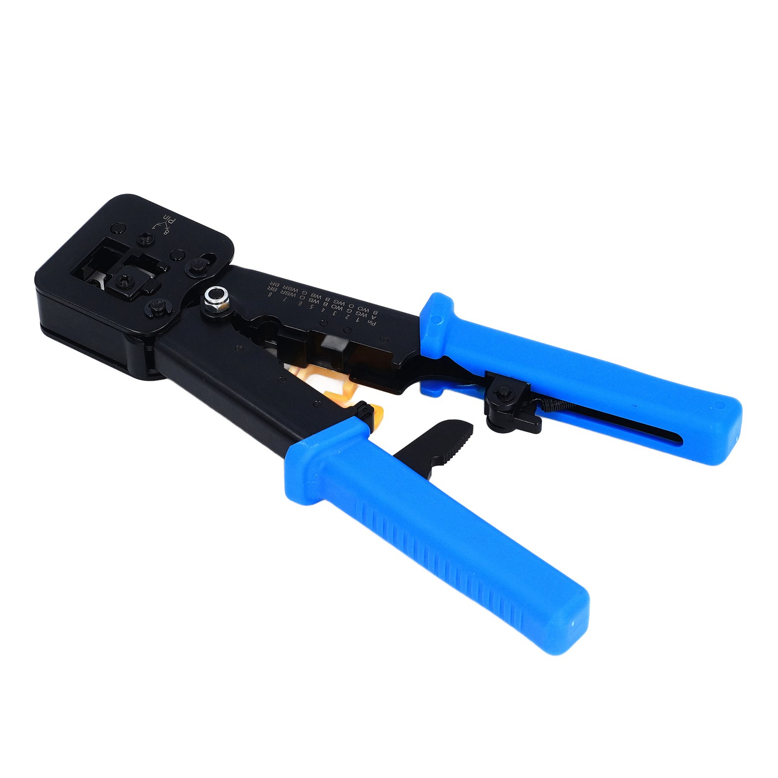 Rj45-crimpzange Für Cat6/cat5e-ethernet-kabel, Aus Stahl, Für Elektro- Und Elektronikwerkzeuge, Blau.