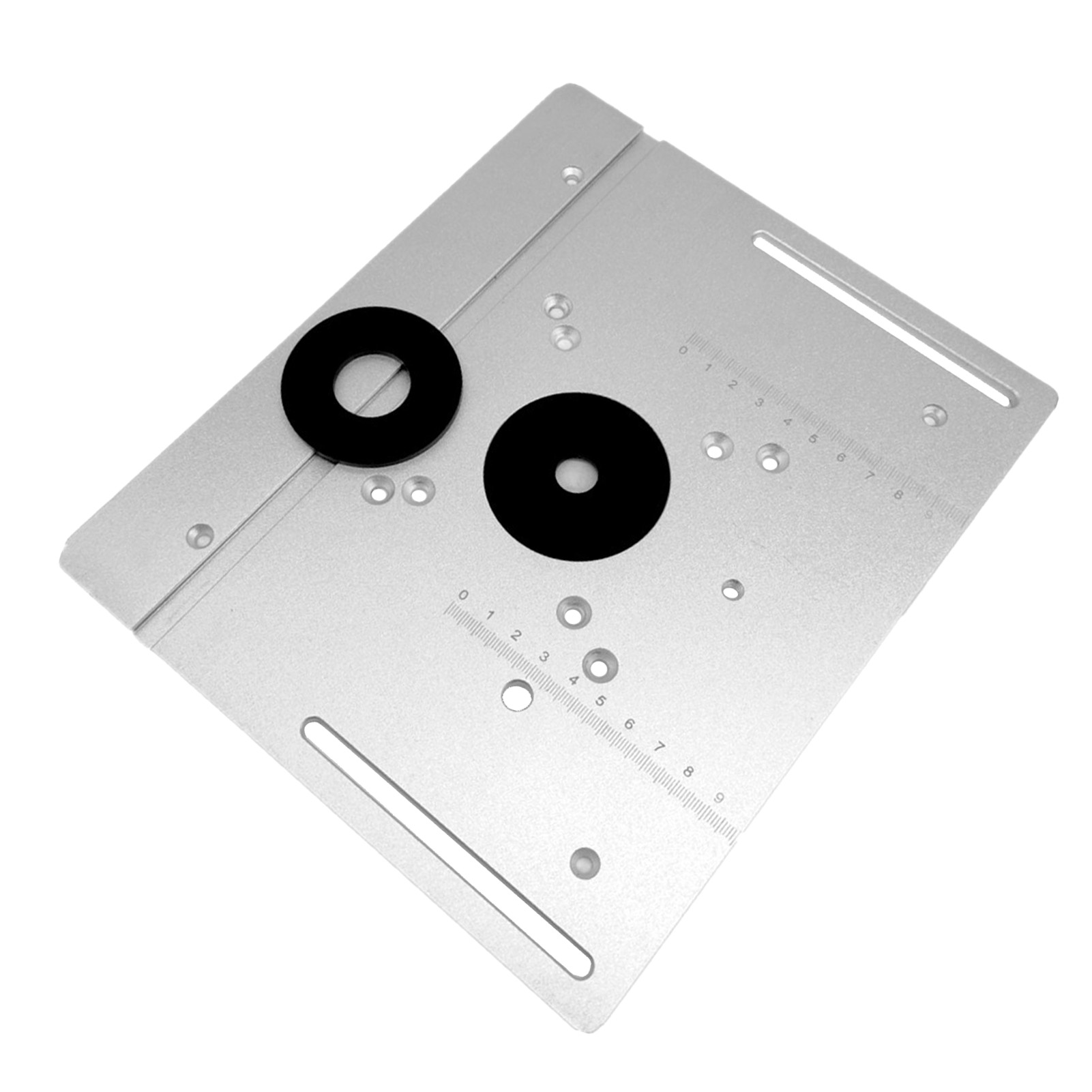 2-in-1 Klappbare Tischplatte Aus Aluminiumlegierung Für Fräs- Und Schneidearbeiten, Silberfarbene Ausführung.