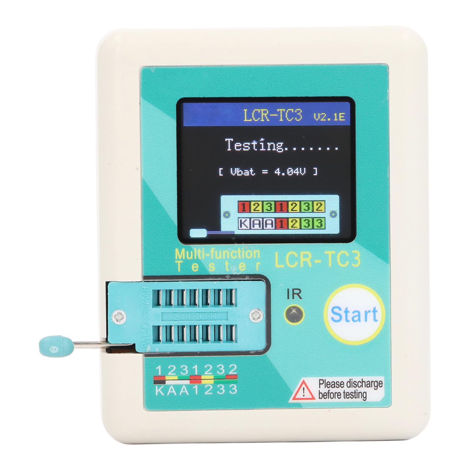 Hochpräzises Transistor-testgerät Mit Farbdisplay, Multifunktional, 4,5-v-diodenkapazitäts- Und Widerstandsmessgerät