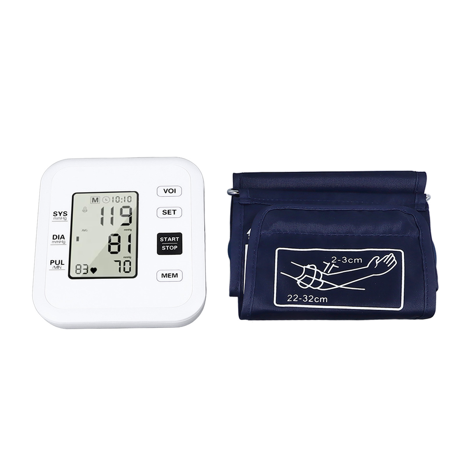 Automatisches Oberarm-blutdruckmessgerät, 0 Bis 280 Mmhg, Großes Display, Digitalanzeige