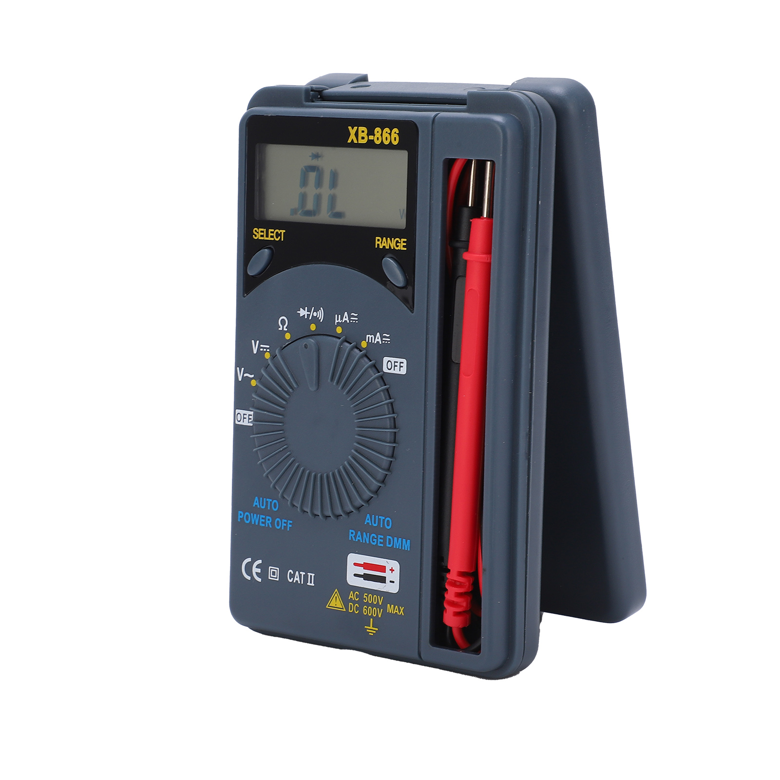 Taschenmultimeter Xb866 Mit Digitalanzeige, Multifunktional, Tragbar, Großer Messbereich, Hohe Präzision