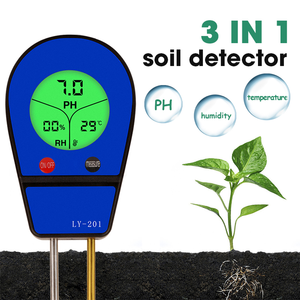 3-in-1-bodenmessgerät Für Ph-wert, Feuchtigkeit Und Temperatur: Misst Luftfeuchtigkeit, Sonneneinstrahlung Und Bodenfeuchtigkeit. Feuchtigkeitssensor Für Gartenblumen.