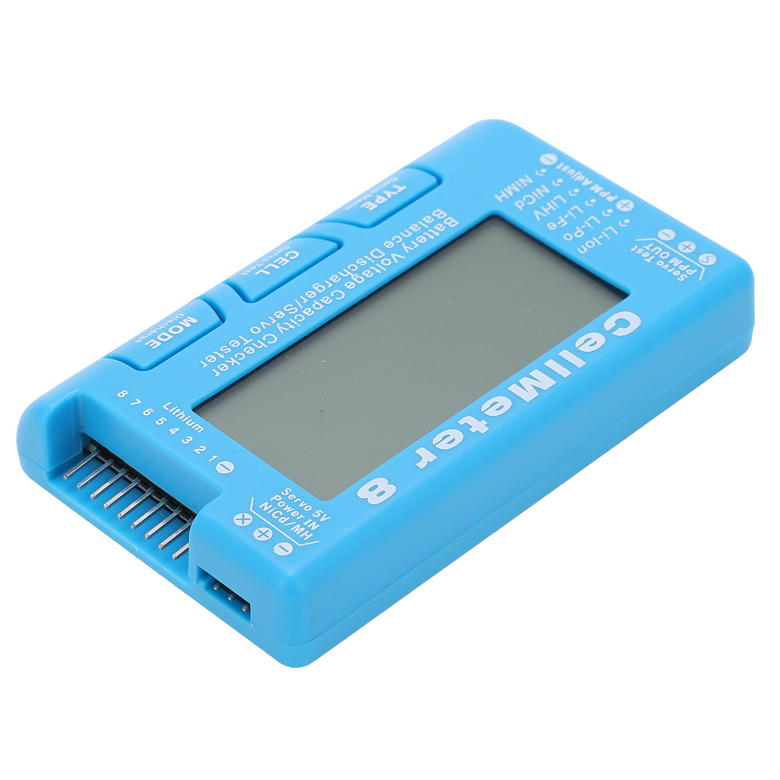Cellmeter-8 Multifunktionales Lcd-batteriekapazitätsmessgerät Mit Hintergrundbeleuchtung Und Servospannungstester