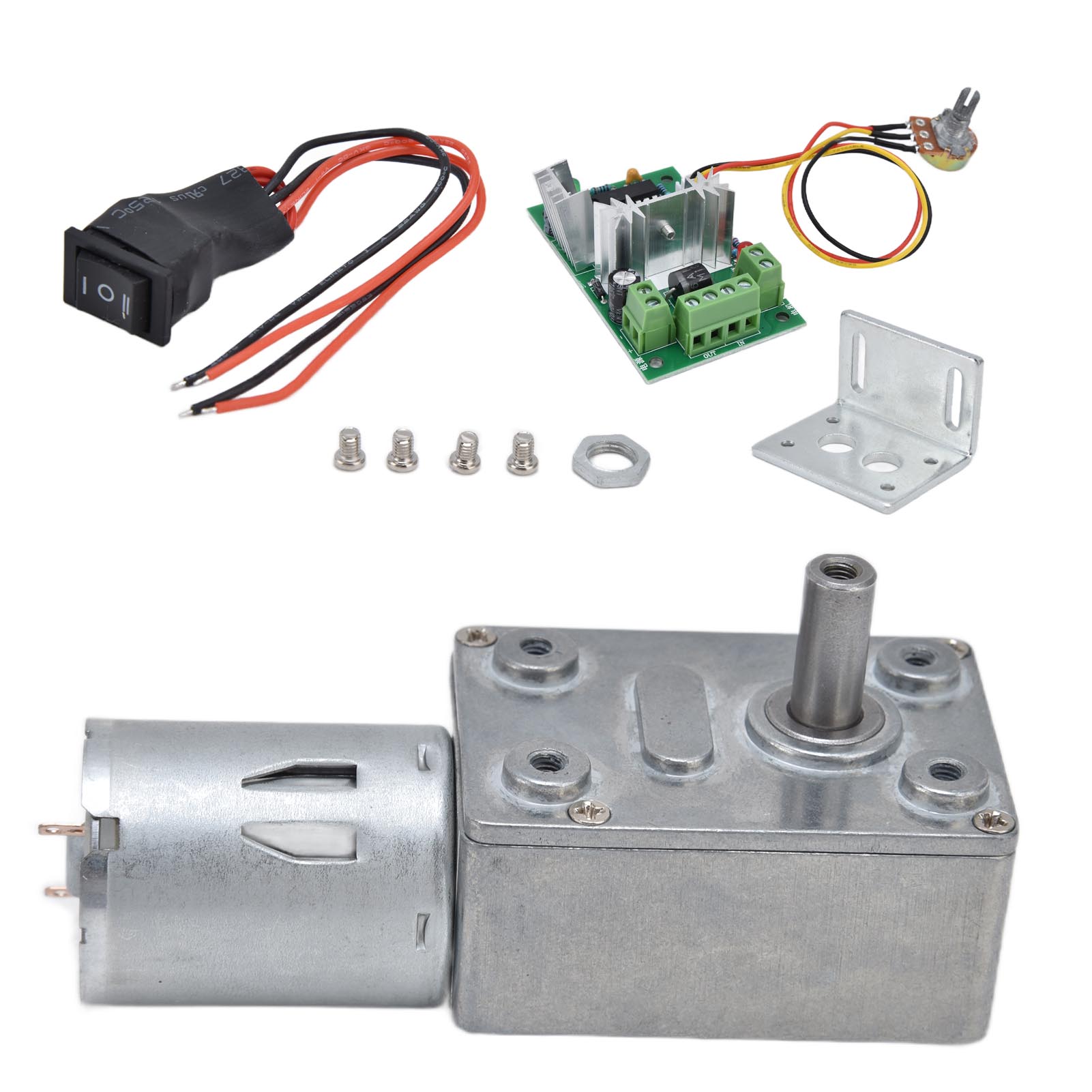 6v Miniatur-elektromotor Mit Schneckengetriebe, Turbolader, Drehzahlreduzierung Und Regler Jgy3706v5rpm