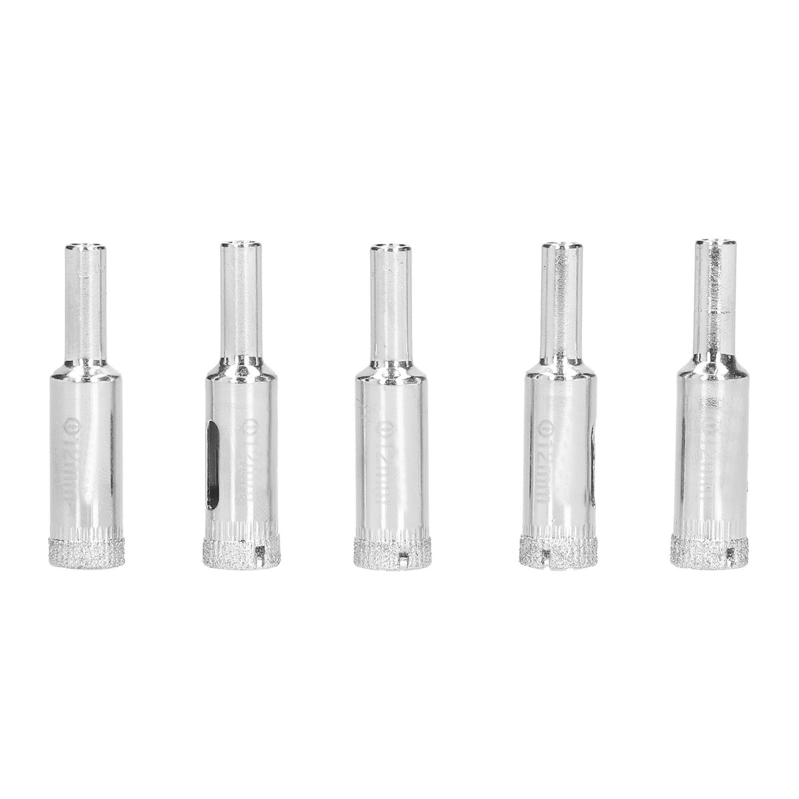Set Mit 5 Glasbohrern Zum Bohren Und Formen Von Löchern. Dicke Und Gleichmäßige Oberfläche. Schnelles Und Effizientes Werkzeug Für Die Montage Von Fliesen, Glas Und Keramik.