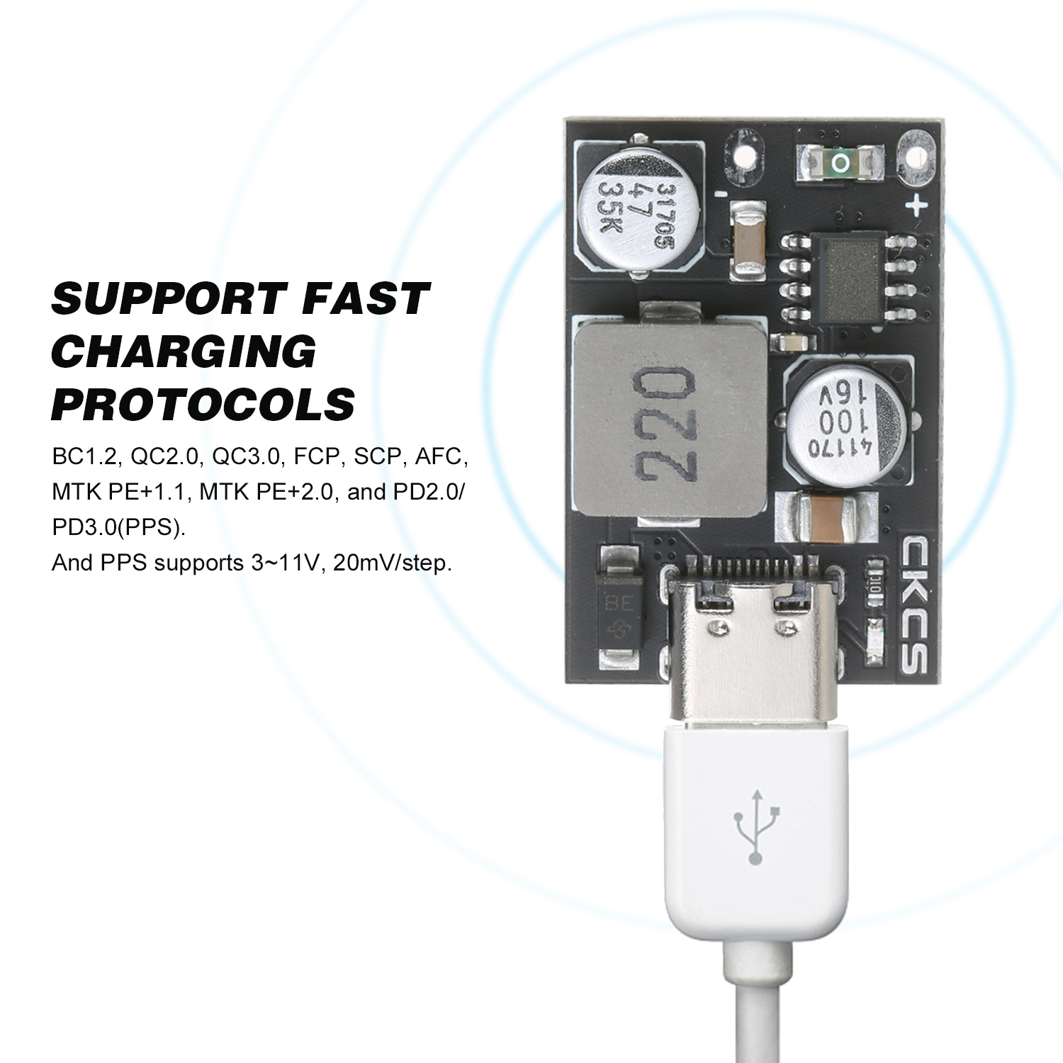 Qc3.0 Pd2.0/pd3.0 Pps Typ-c Abwärtswandler, 8–32 V Auf 3–12 V Dc Abwärts-netzteilmodul, Spannungsregler Kompatibel Mit Schnellladung