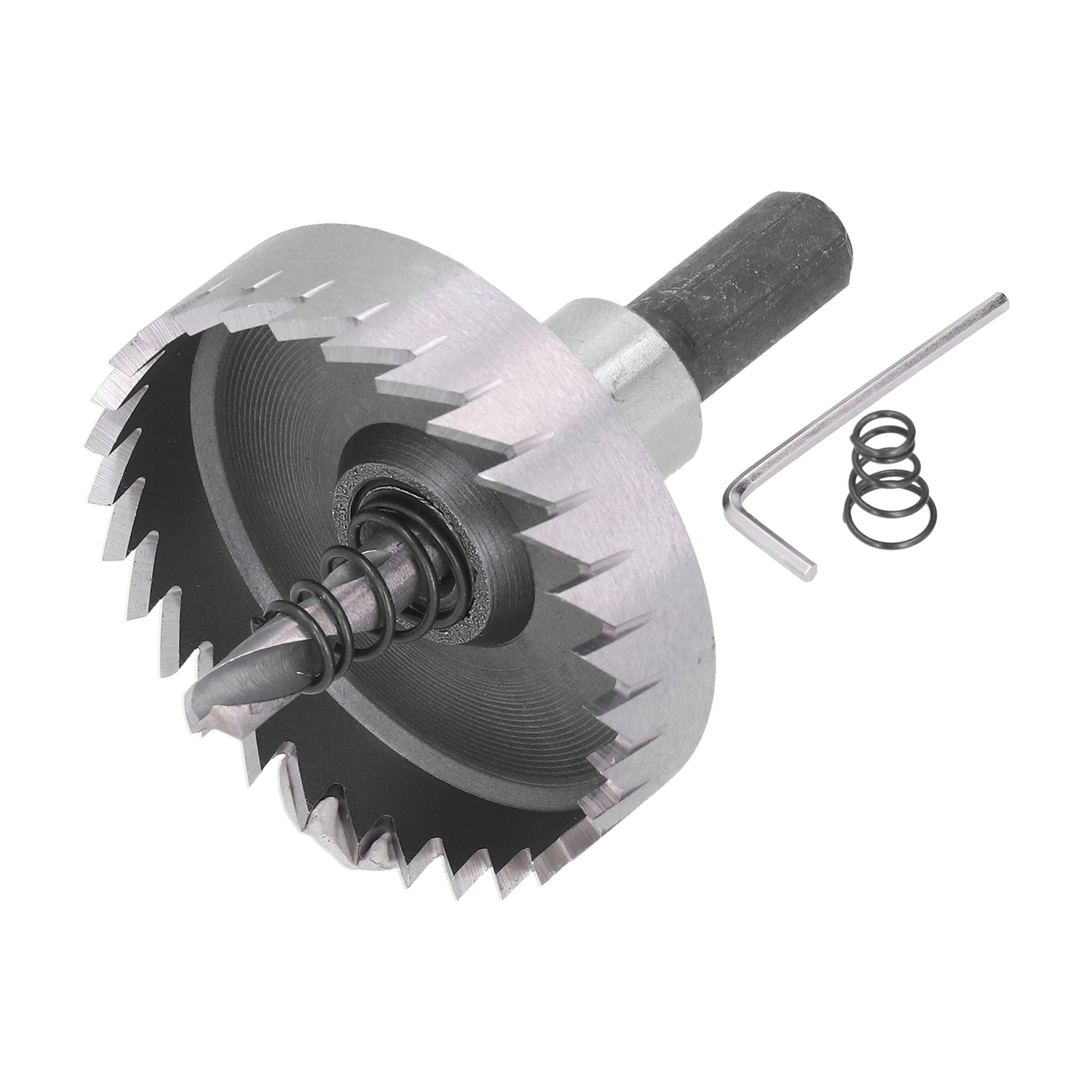 Hochgeschwindigkeits-lochsäge Mit 53 Mm Öffnung Für Stahl, Mit Federbelastetem Sechskantschlüssel, Zum Bohren Von Dicken Metall- Und Aluminiumlegierungsblechen.