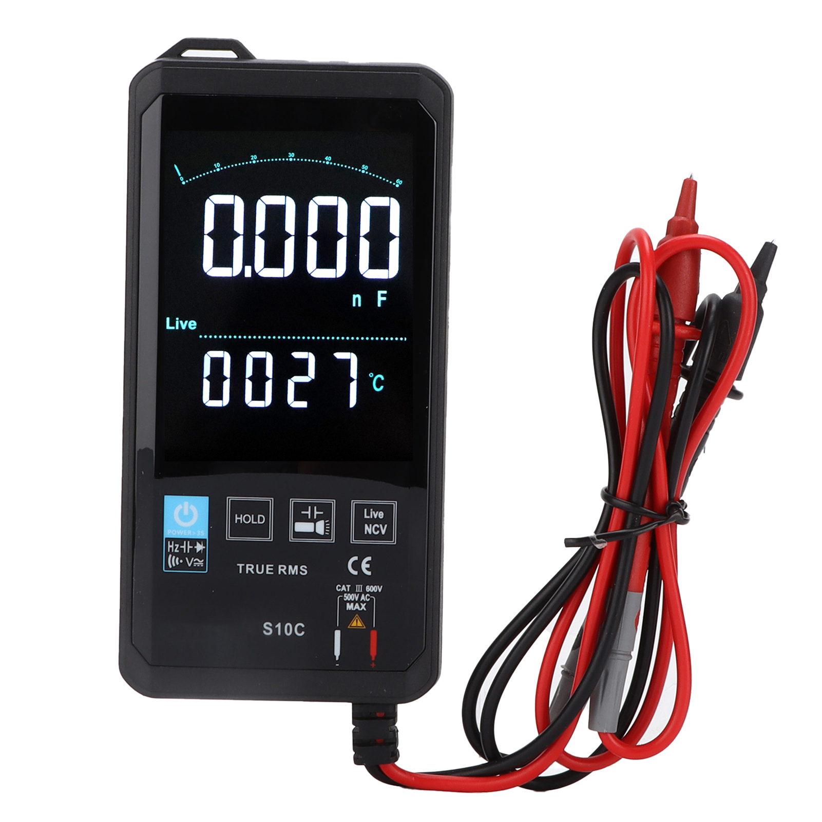 S10c Digitalmultimeter Dc 1000 V Ac 750 V, Hohe Präzision, Tragbar, Farbdisplay, True Rms, Multifunktional