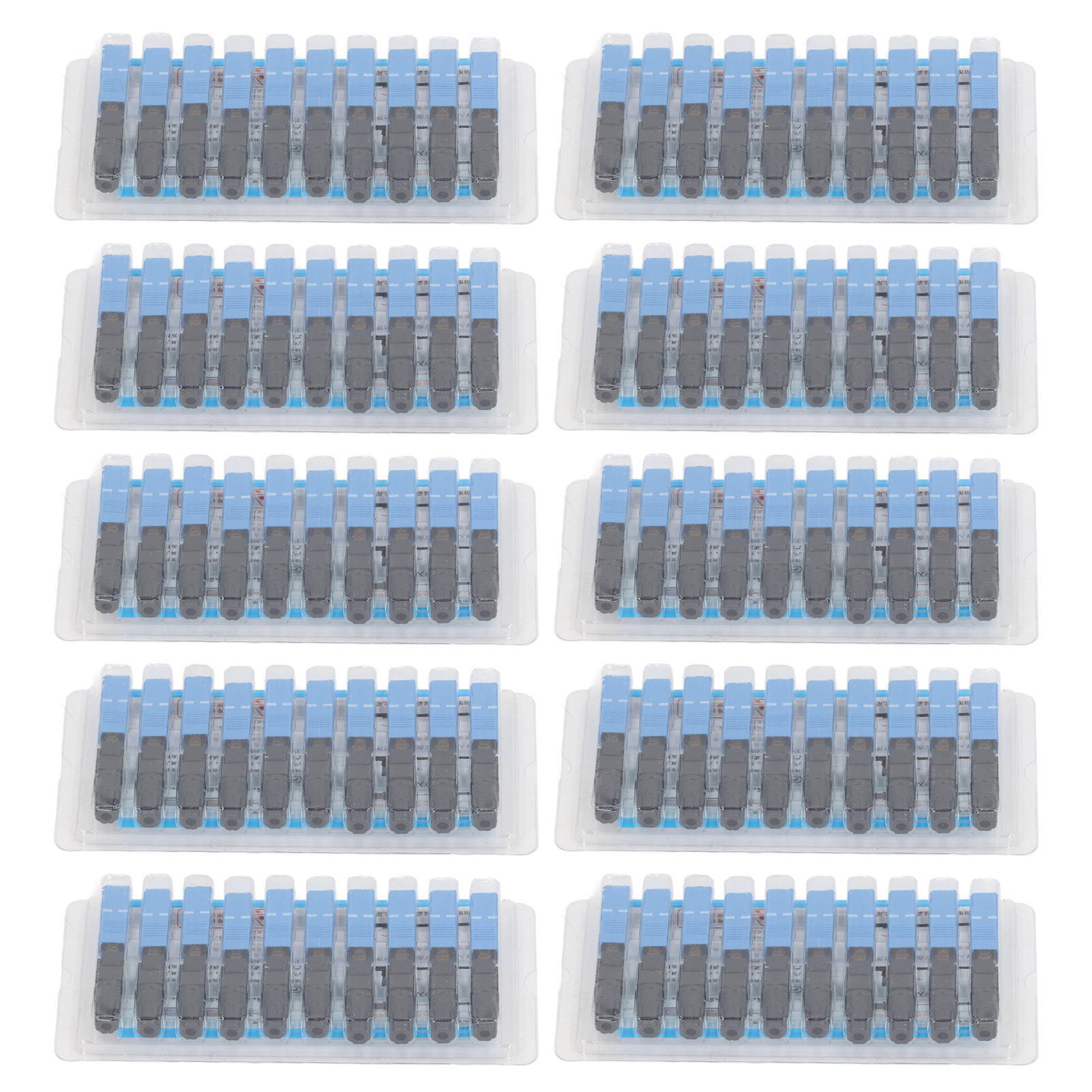 Set Mit 100 Versenkten Glasfasersteckverbindern, Kaltmontage-schnelladapter, Sc-upc-steckverbinder In Telekommunikationsqualität