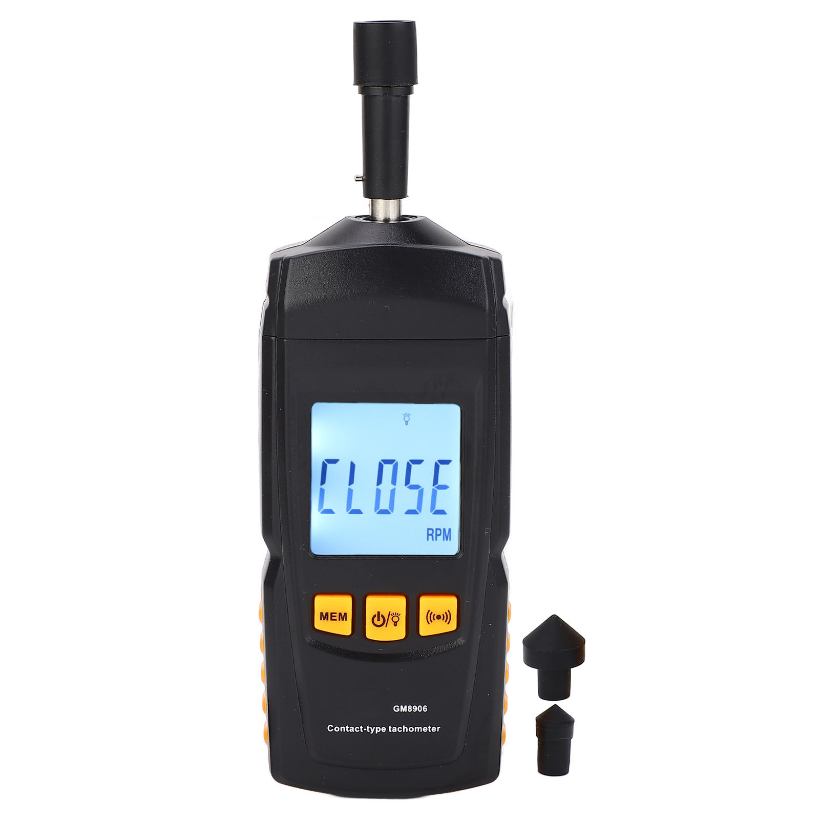 Gm8906 Kontakt-drehzahlmesser, Digitaler Drehzahlmesser, Tragbares Manometer Für Motoren Und Lüfter