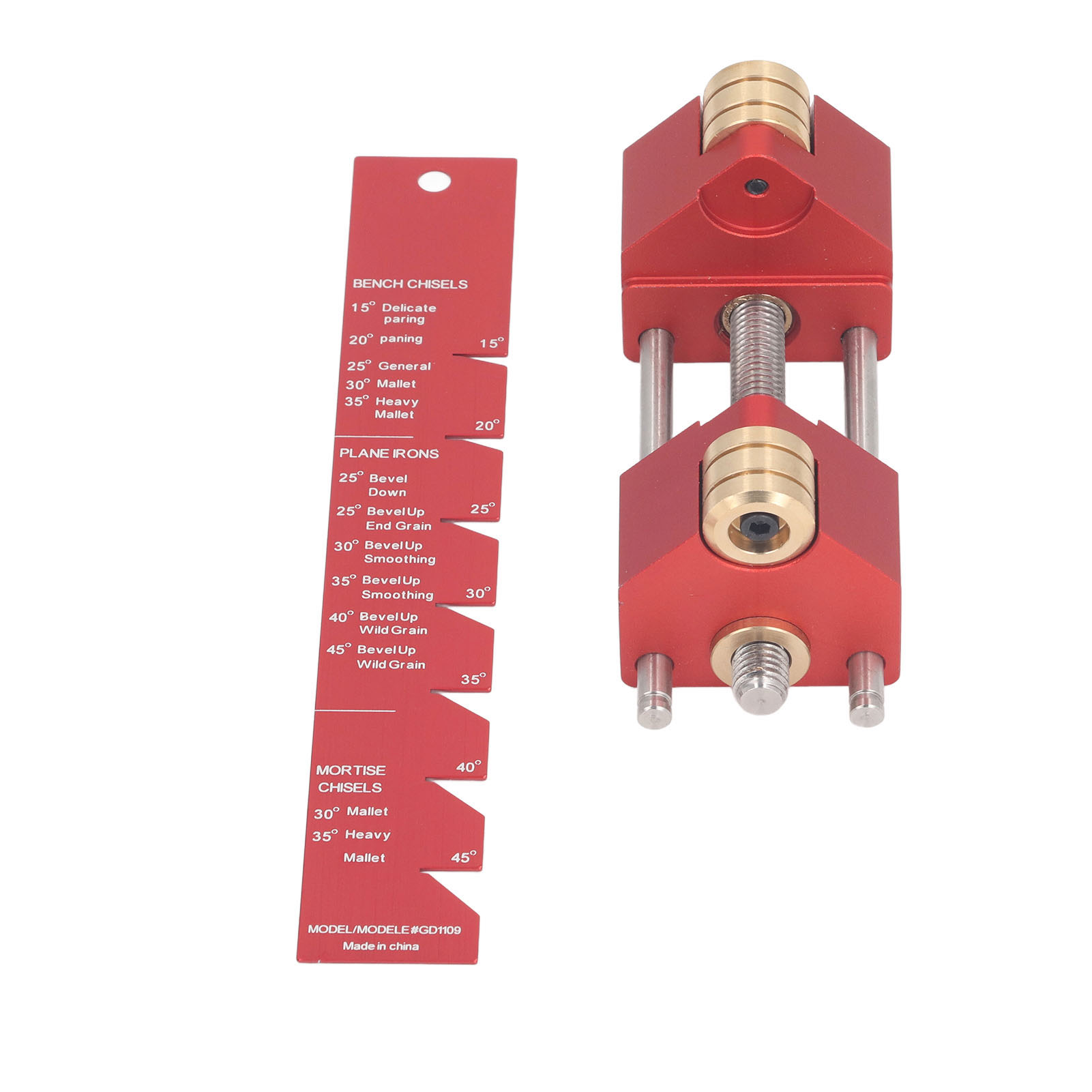 Schärfhilfe Mit Winkelschablone, Schärfständer Aus Aluminiumlegierung Für Holzmeißel Und Hobel