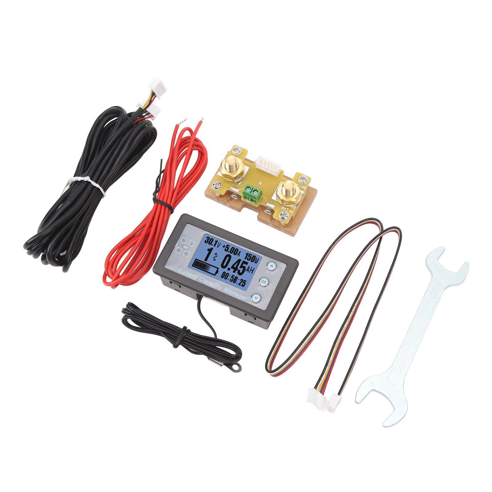 120v 200a Batteriekapazitätsmanager Mit Lcd-display, Coulometer Und Shunt Für Wohnmobile