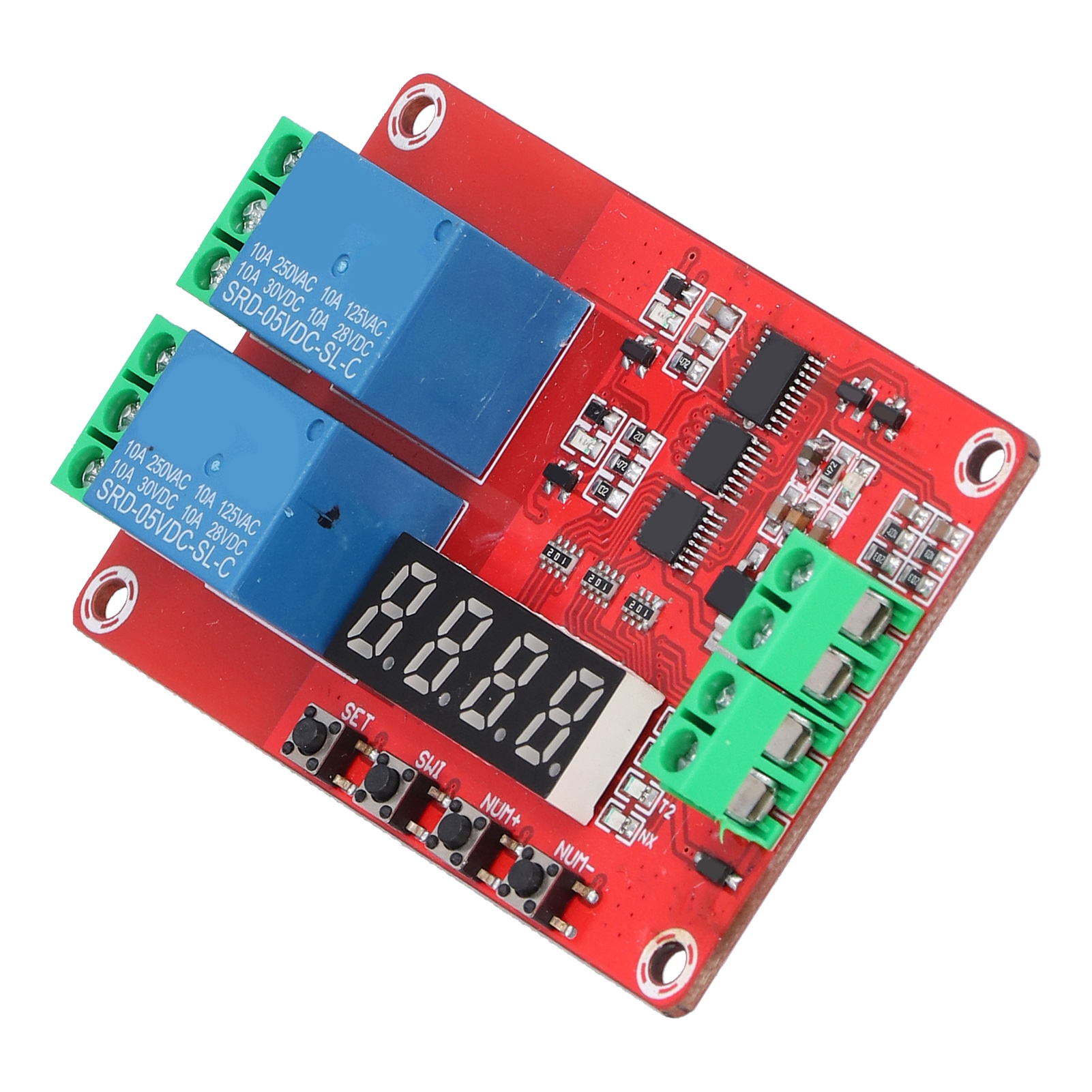 Multifunktionales 2-kanal-zeitmodul Mit Automatischer Verriegelung, 5v-zeitverzögerungsrelais