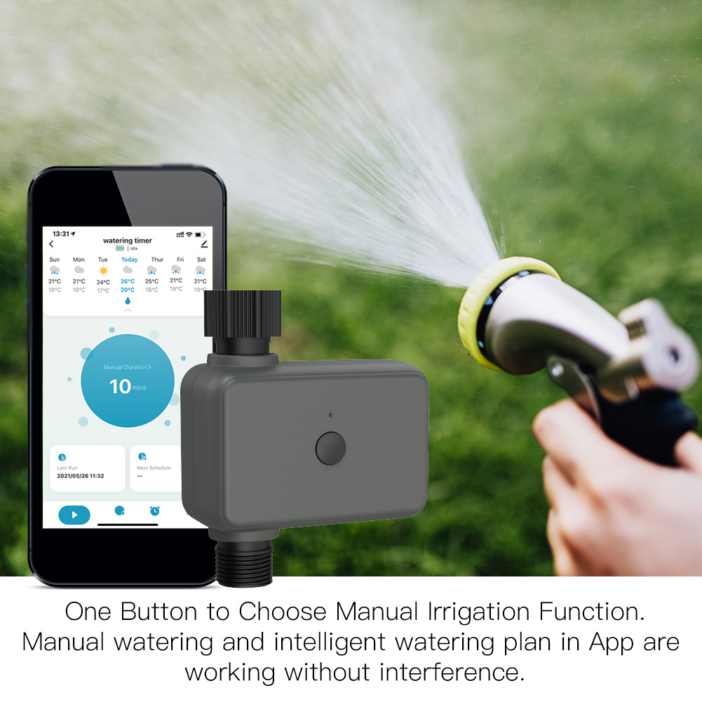 Tuya App Bt Smart-bewässerungstimer Mit Regenaktivierter Verzögerung Und Automatischer/manueller Bewässerungsplanung. Hub Erforderlich. Kompatibel Mit Alexa-sprachsteuerung. Gateway Erforderlich.