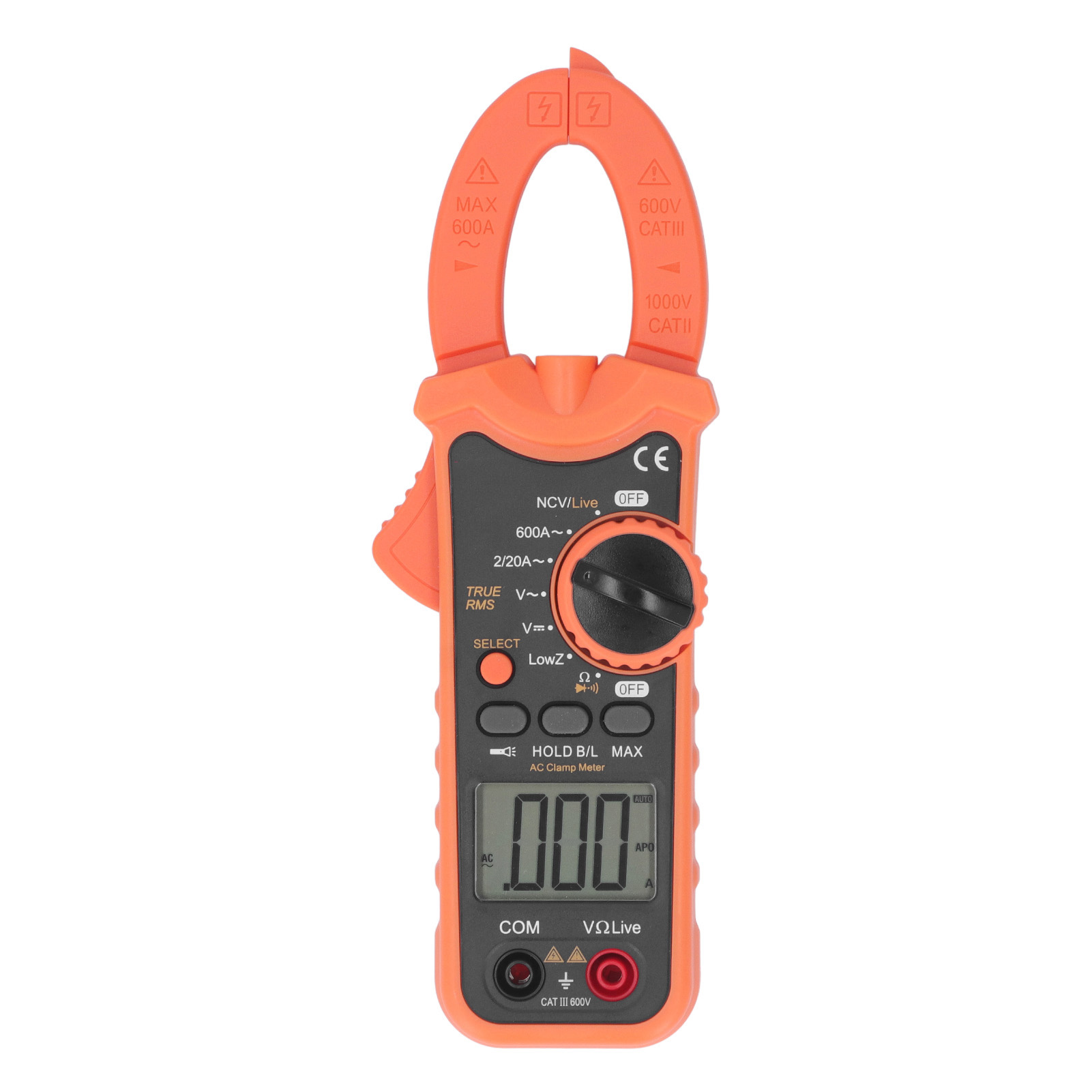 Spannungs-/widerstandszange Mit Lcd-bildschirm, 1999 Zählwerten, Ncv-messung (true Rms Value) Und Eingebauter Taschenlampe.