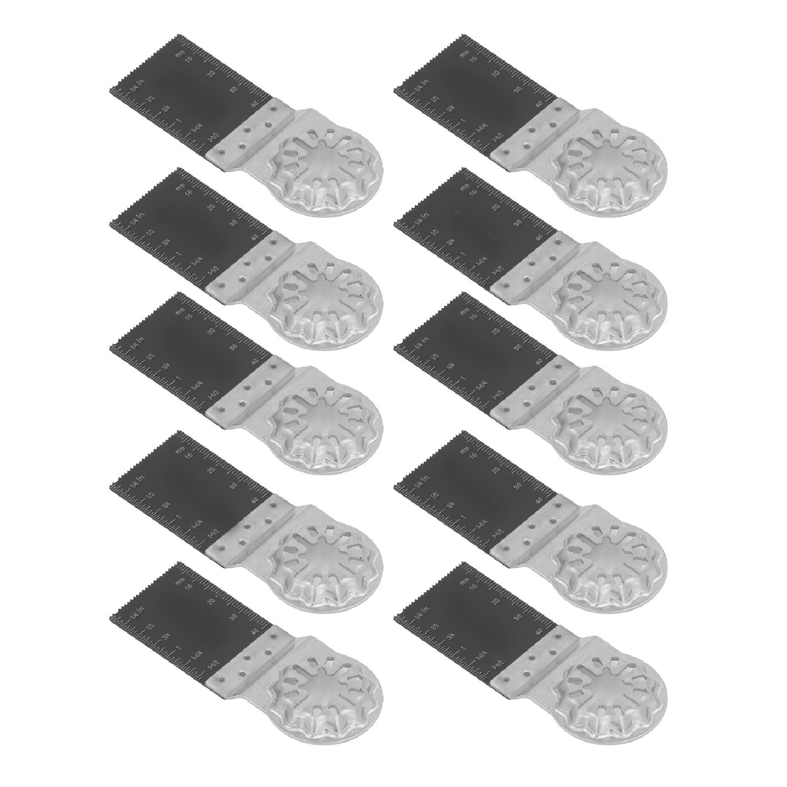 Packung Mit 10 Hss-hartmetall-oszillationssägeblättern Mit Schnellwechselsystem Für Bosch- Und Fein-multifunktionswerkzeuge, 34 Mm