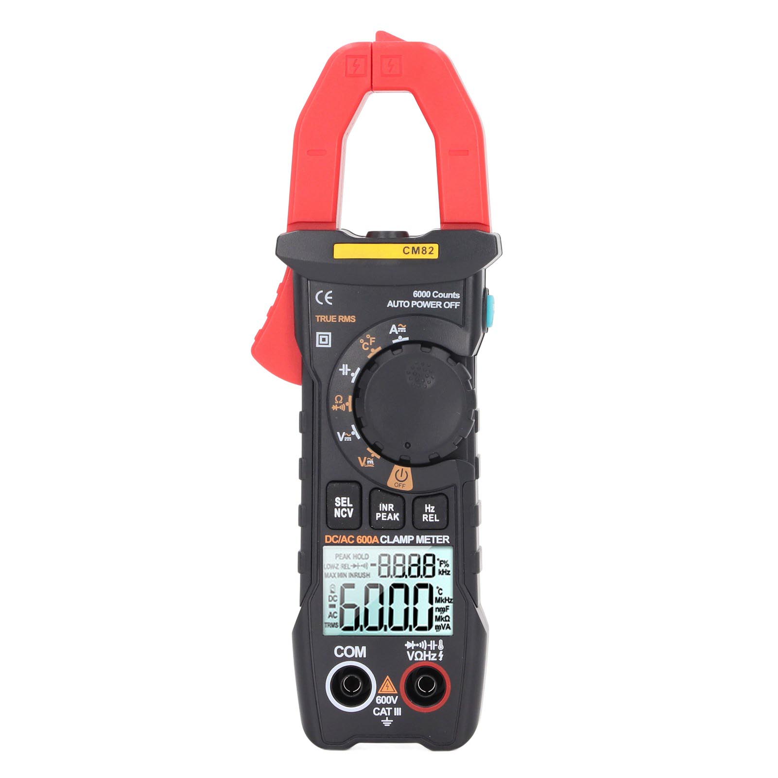 Digitales Zangenamperemeter, 600-a-multimeter, Wechsel-/gleichspannungs-, Temperatur- Und Kapazitätstester