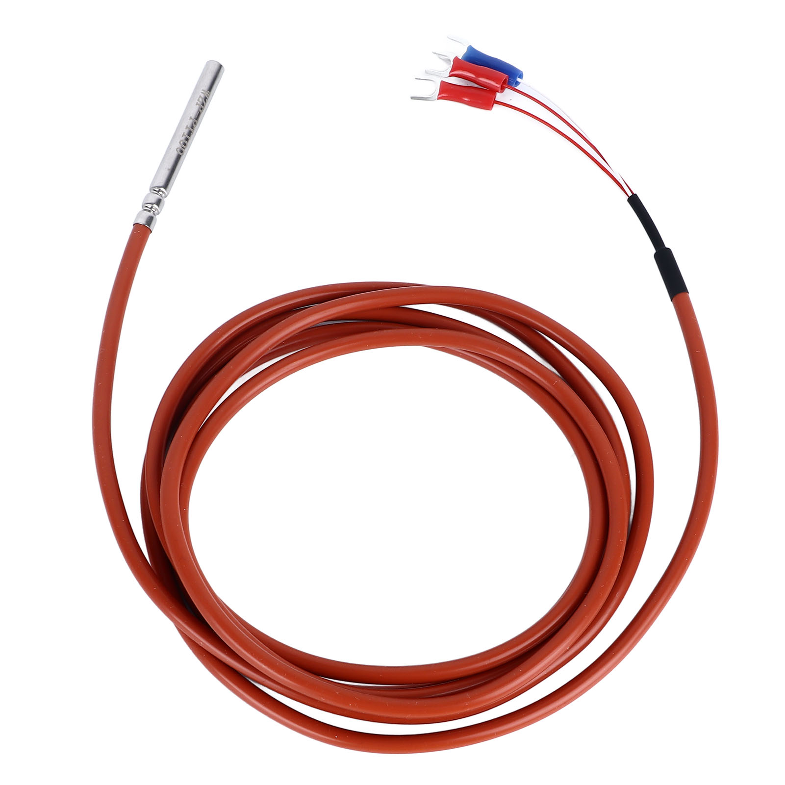 Pt100-temperaturfühler Aus Wasserdichtem Edelstahl, Gerändelt, 2 M - 50 - 350 °c, Thermischer Widerstandstemperatursensor