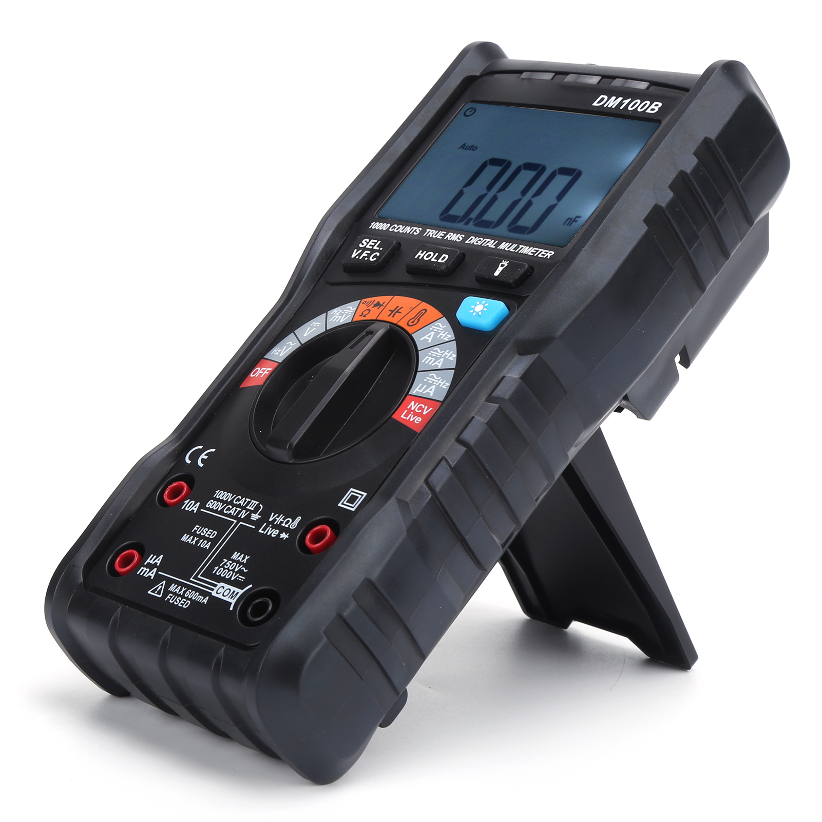 Dm100b Hochpräzises, Tragbares Digitalmultimeter Mit Integriertem Lcd-display, Hitzebeständiges Voltmeter, Industrietaugliches, Hitzebeständiges Voltmeter