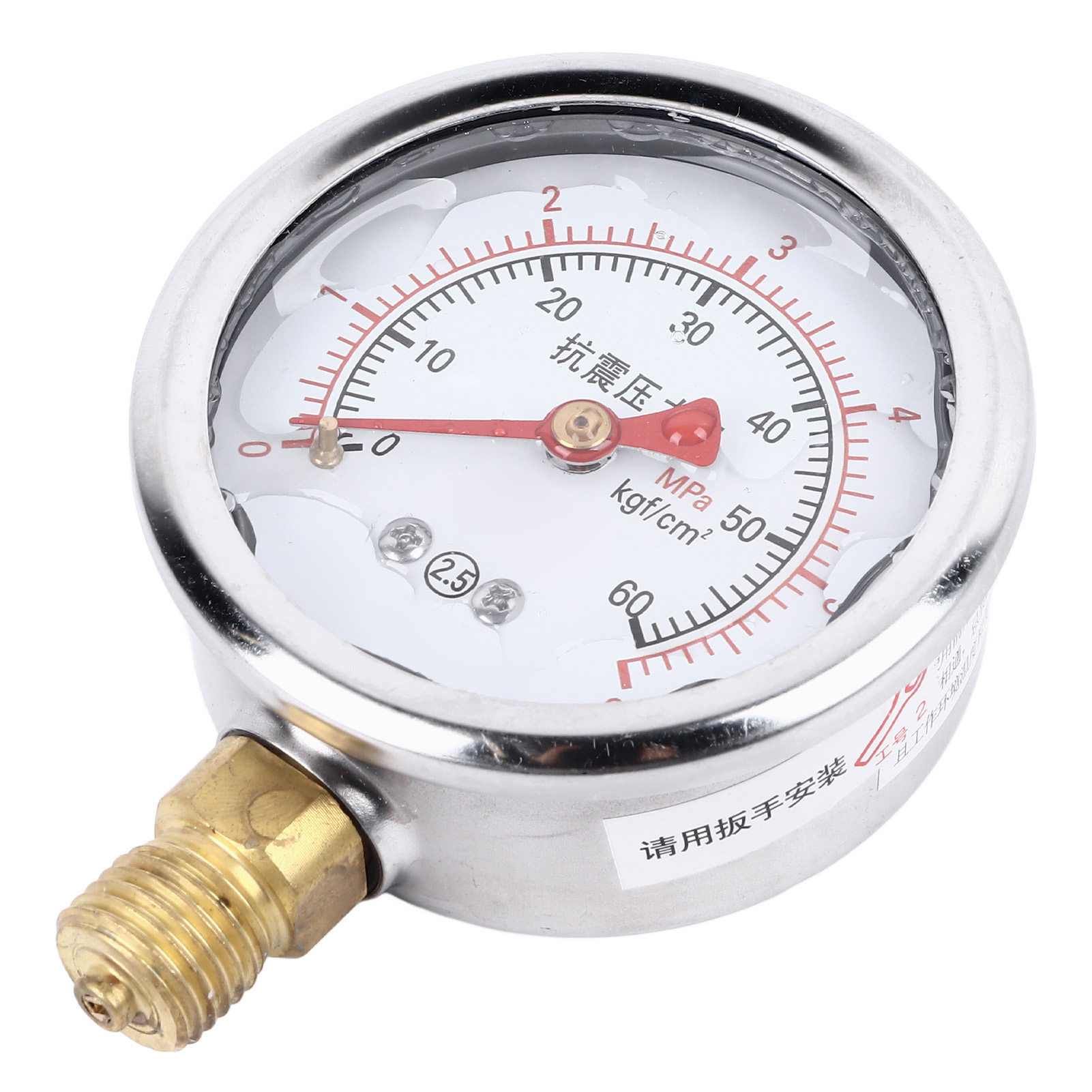 Hochpräzises, Erdbebensicheres Manometer Der Klasse 1.6, Industrielles Druckprüfgerät Mit Skala Für Anwendungen In Der Elektro-, Erdöl- Und Chemieindustrie.