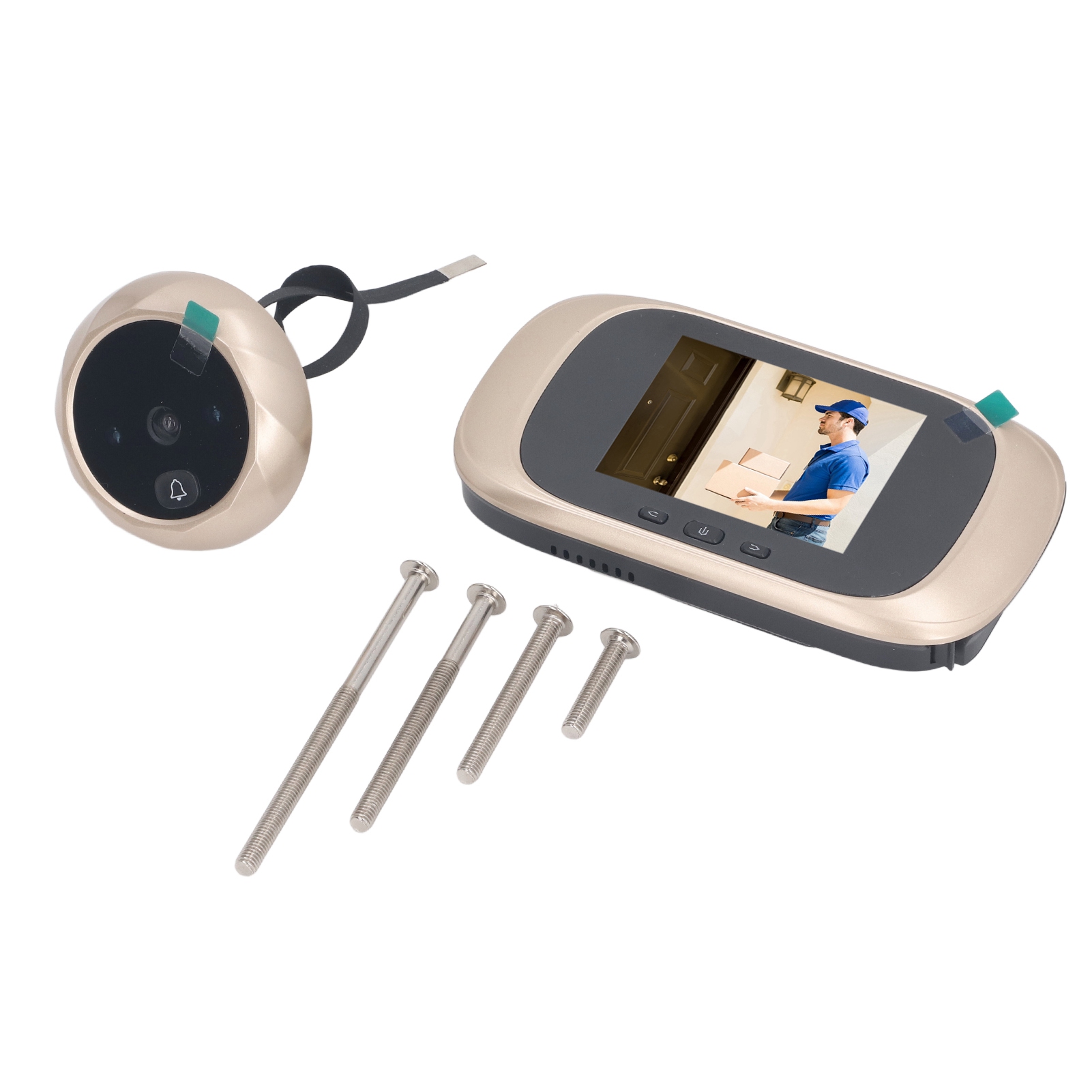 Intelligente Video-türklingel Mit 2,8-zoll-lcd-bildschirm, 320 X 240 Pixel Auflösung, Nachtsicht, App-steuerung Und Wlan-verbindung.